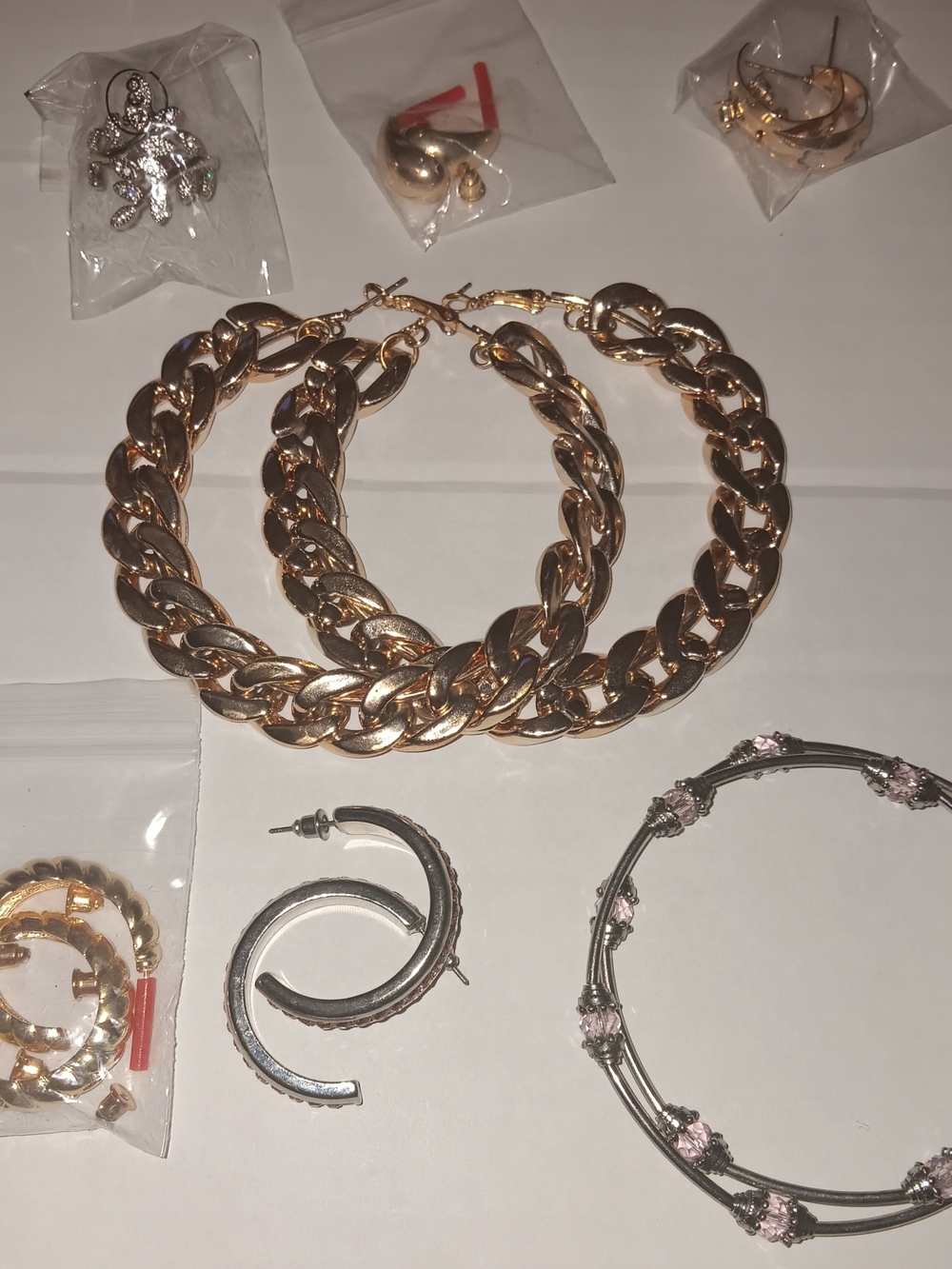 New Earings, Braclet and Leaf Ring for Women Size 8